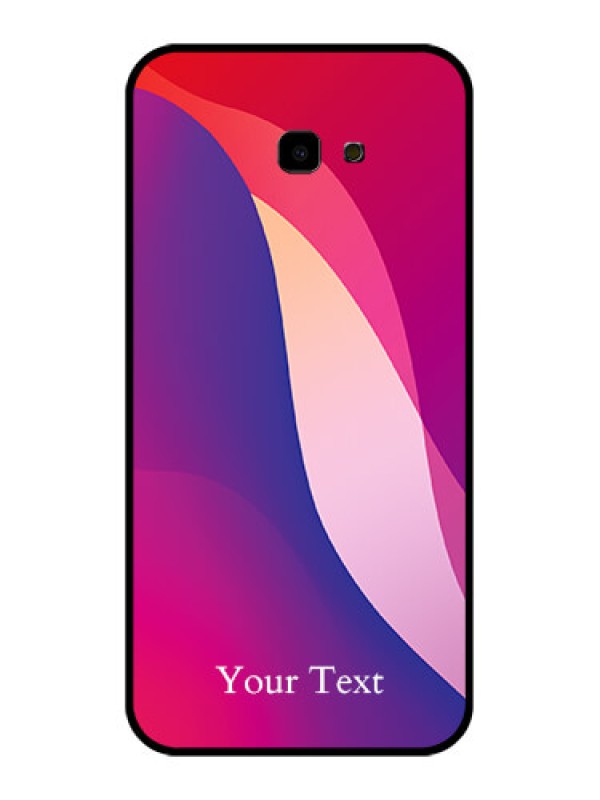 Custom Samsung Galaxy J4 Plus Custom Glass Phone Case - Digital Abstract Overlap Design