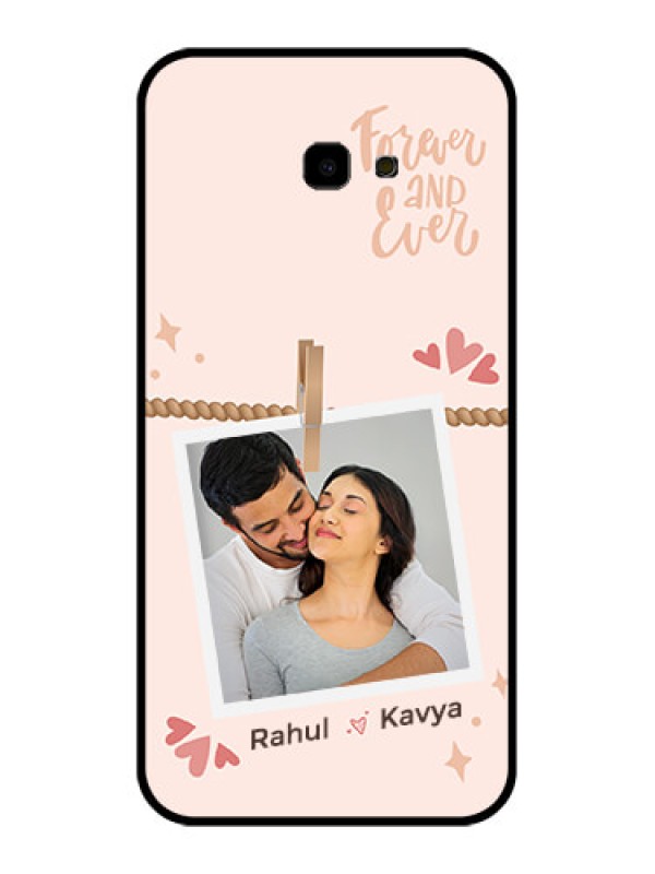 Custom Samsung Galaxy J4 Plus Custom Glass Phone Case - Forever And Ever Love Design