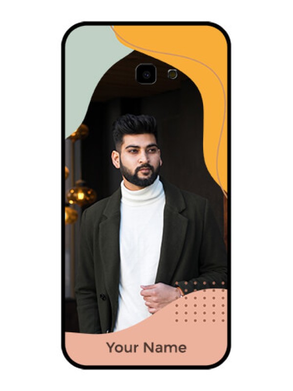 Custom Samsung Galaxy J4 Plus Custom Glass Phone Case - Tri - Coloured Overlay Design