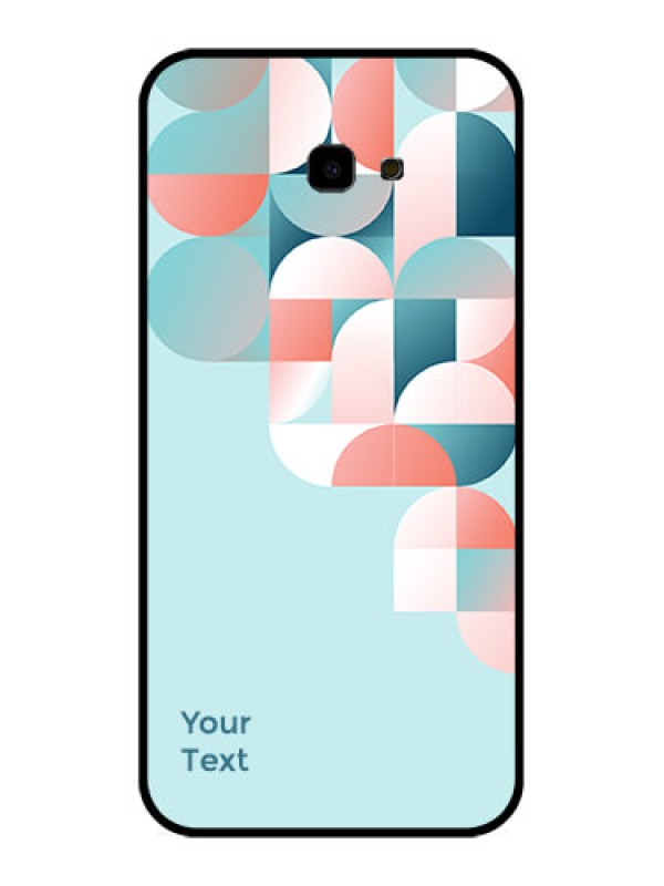 Custom Samsung Galaxy J4 Plus Custom Glass Phone Case - Stylish Semi - Circle Pattern Design