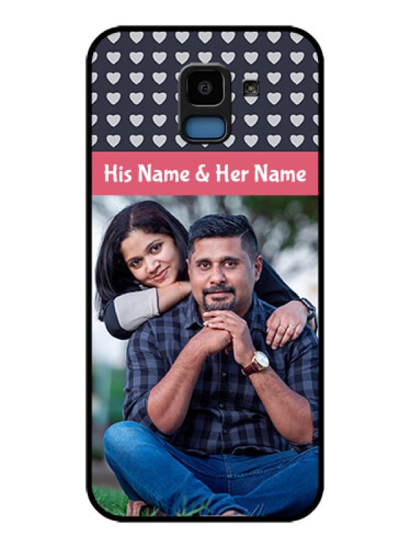 Custom Samsung Galaxy J6 Custom Glass Phone Case - Love Symbols Design