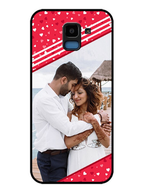 Custom Samsung Galaxy J6 Custom Glass Phone Case - Valentines Gift Design