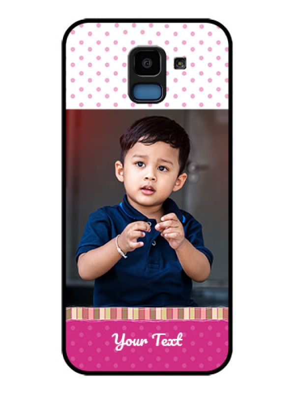 Custom Samsung Galaxy J6 Custom Glass Phone Case - Cute Girls Cover Design