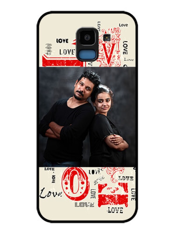Custom Samsung Galaxy J6 Custom Glass Phone Case - Trendy Love Design Case