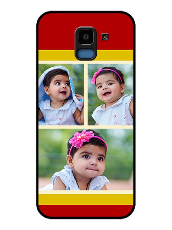 Custom Samsung Galaxy J6 Custom Glass Phone Case - Multiple Pic Upload Design