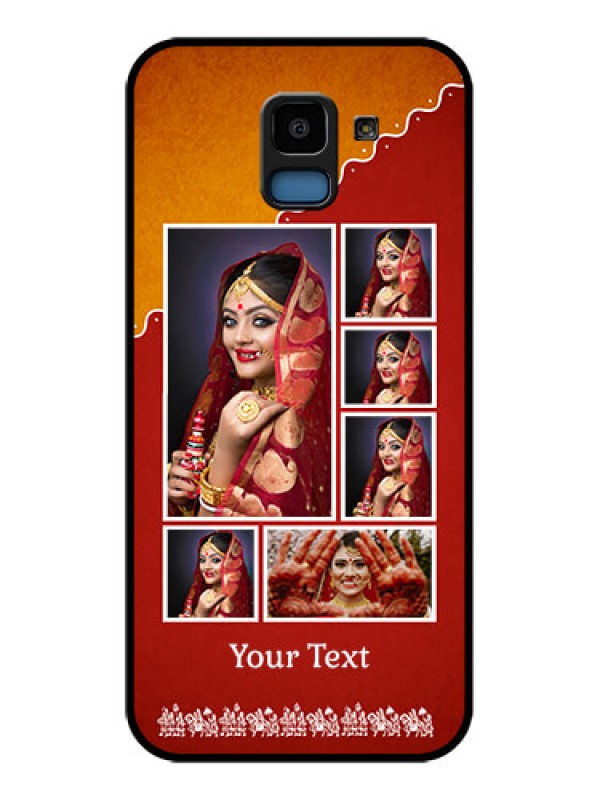 Custom Samsung Galaxy J6 Custom Glass Phone Case - Wedding Pic Upload Design
