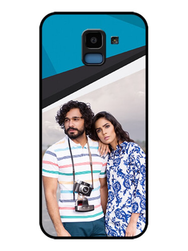 Custom Samsung Galaxy J6 Custom Glass Phone Case - Simple Pattern Photo Upload Design