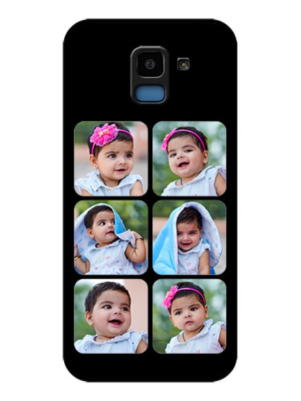Custom Samsung Galaxy J6 Custom Glass Phone Case - Multiple Pictures Design