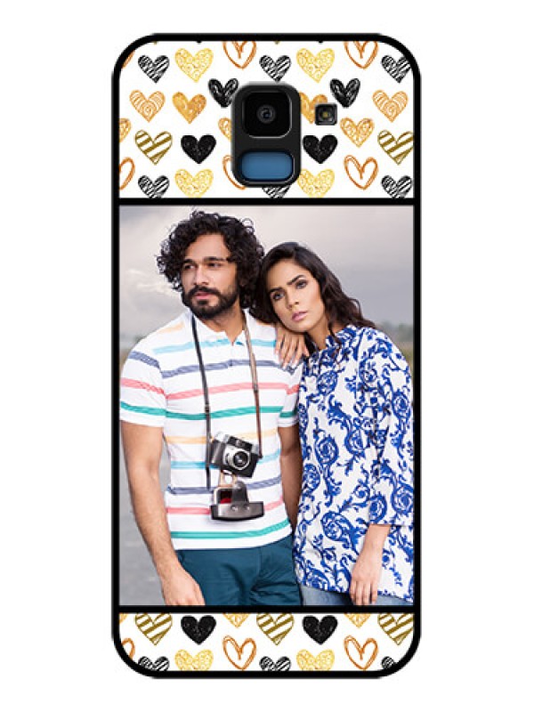Custom Samsung Galaxy J6 Custom Glass Phone Case - Love Symbol Design