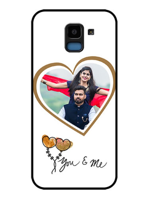 Custom Samsung Galaxy J6 Custom Glass Phone Case - You & Me Design
