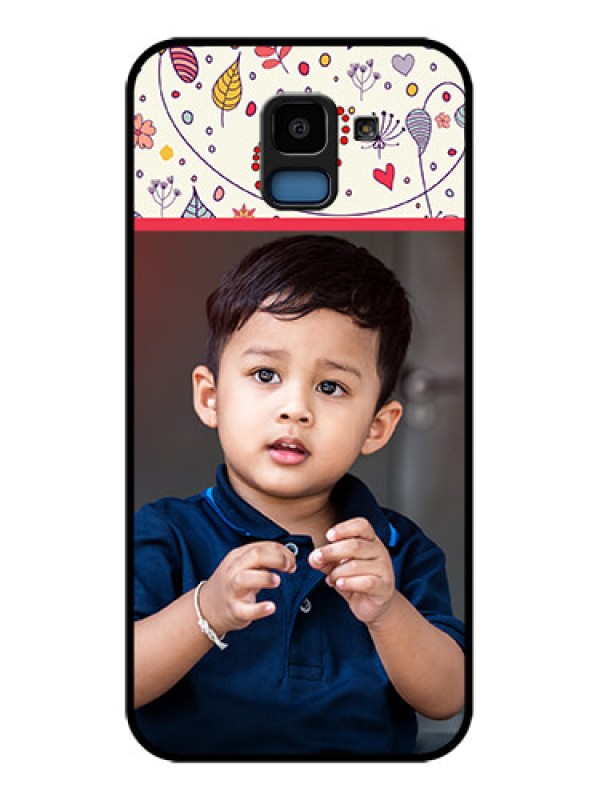 Custom Samsung Galaxy J6 Custom Glass Phone Case - Premium Floral Design