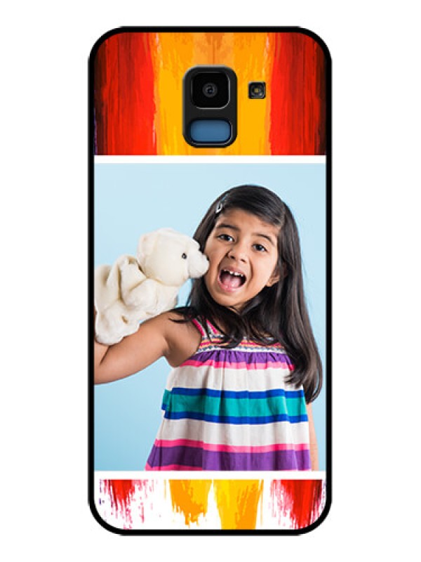 Custom Samsung Galaxy J6 Custom Glass Phone Case - Multi Color Design