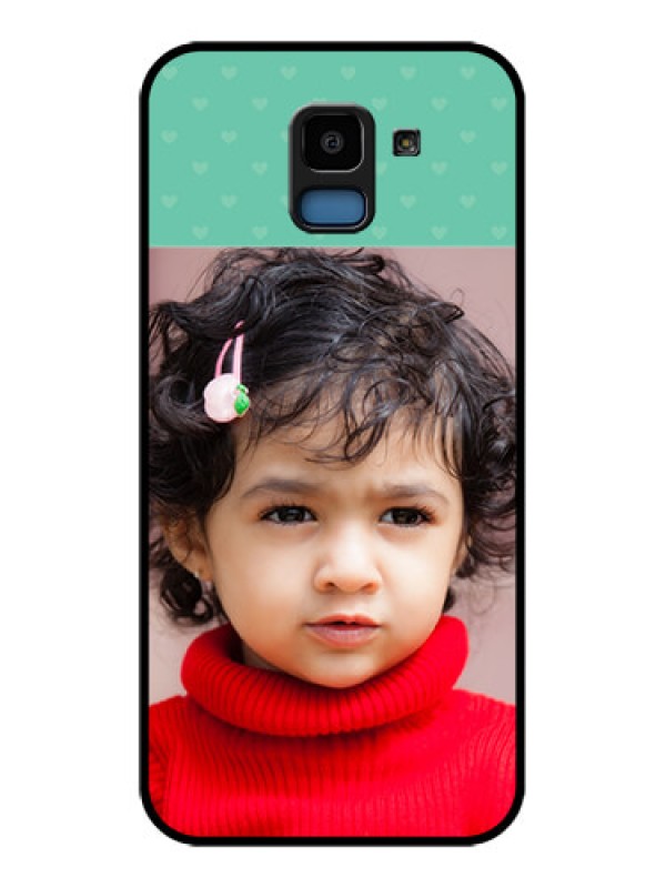 Custom Samsung Galaxy J6 Custom Glass Phone Case - Lovers Picture Design