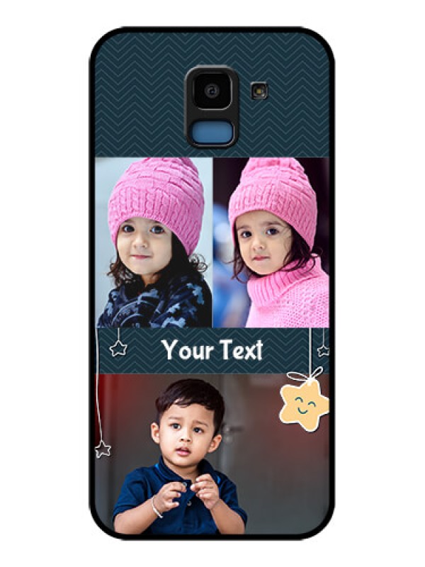 Custom Samsung Galaxy J6 Custom Glass Phone Case - Hanging Stars Design