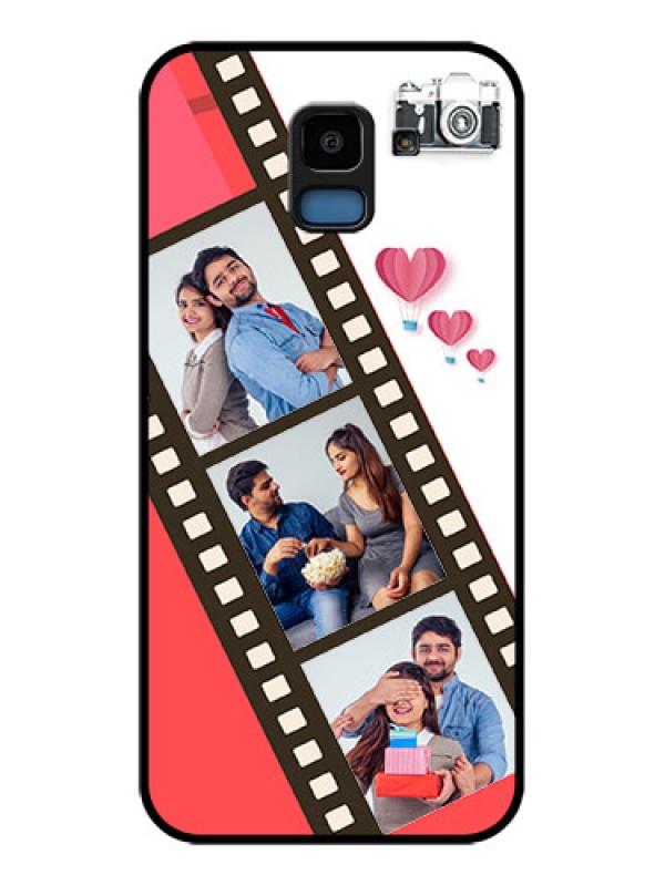 Custom Samsung Galaxy J6 Custom Glass Phone Case - 3 Image Holder With Film Reel