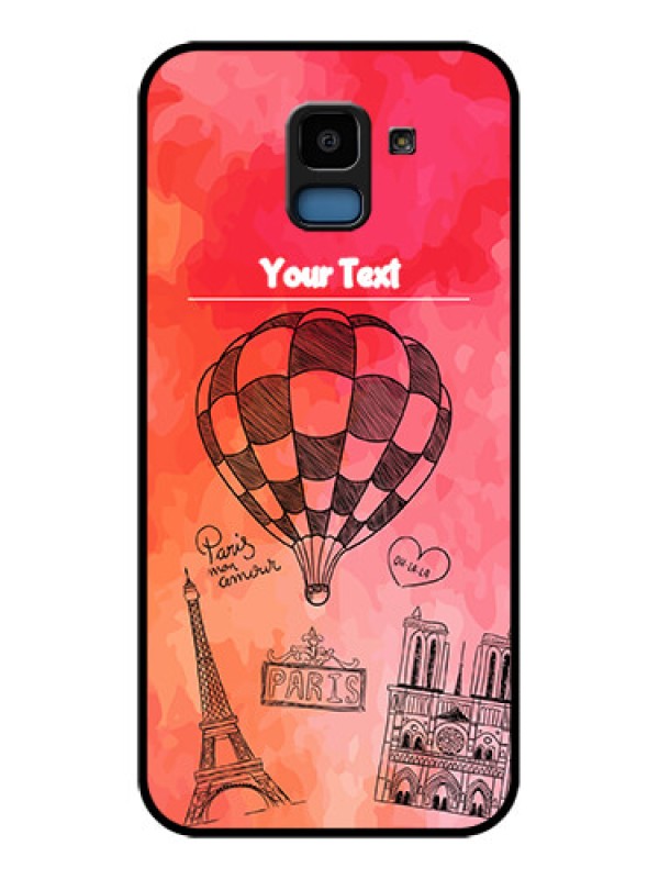 Custom Samsung Galaxy J6 Custom Glass Phone Case - Paris Theme Design