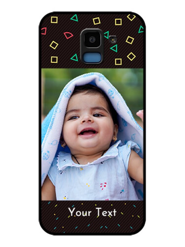 Custom Samsung Galaxy J6 Custom Glass Phone Case - With Confetti Birthday Design