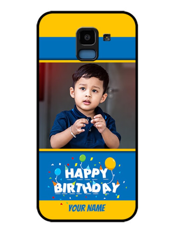 Custom Samsung Galaxy J6 Custom Glass Phone Case - Birthday Wishes Design