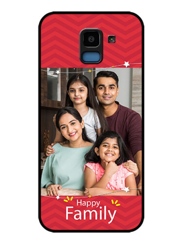 Custom Samsung Galaxy J6 Custom Glass Phone Case - Happy Family Design