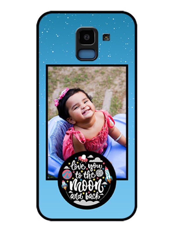 Custom Samsung Galaxy J6 Custom Glass Phone Case - Wave Pattern Colorful Design