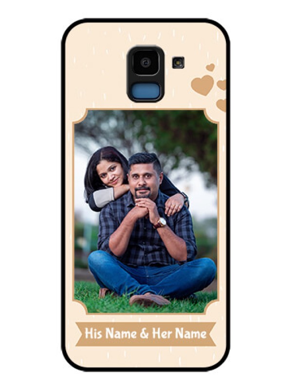 Custom Samsung Galaxy J6 Custom Glass Phone Case - With Confetti Love Design