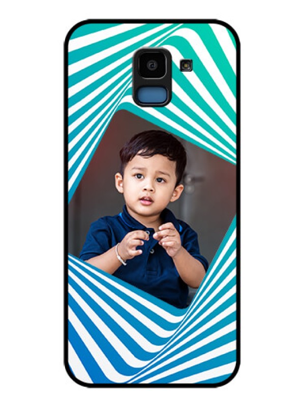 Custom Samsung Galaxy J6 Custom Glass Phone Case - Abstract Spiral Design