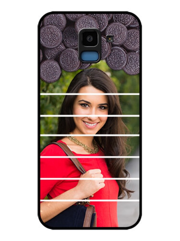 Custom Samsung Galaxy J6 Custom Glass Phone Case - With Oreo Biscuit Design