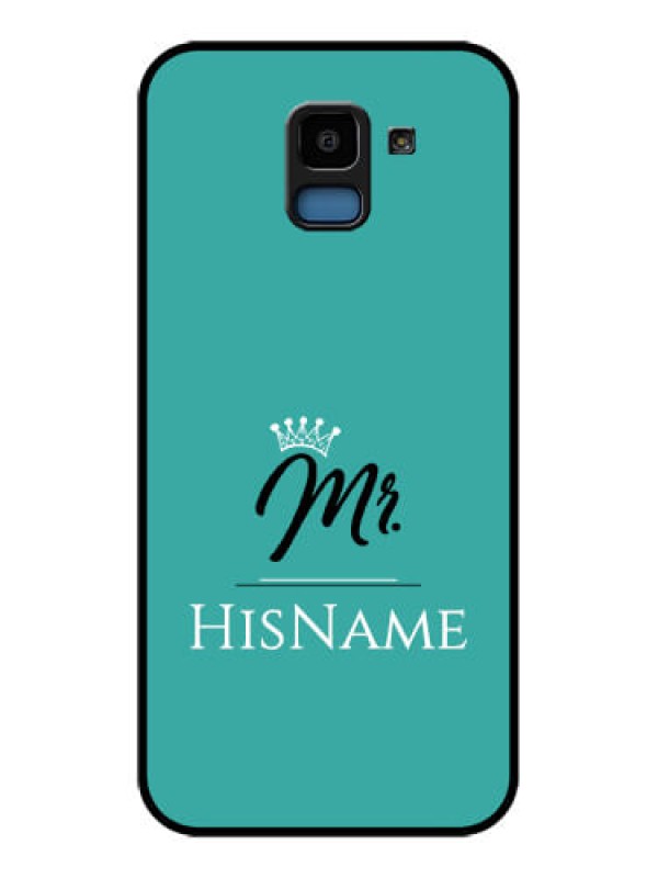 Custom Samsung Galaxy J6 Custom Glass Phone Case - Mr With Name Design