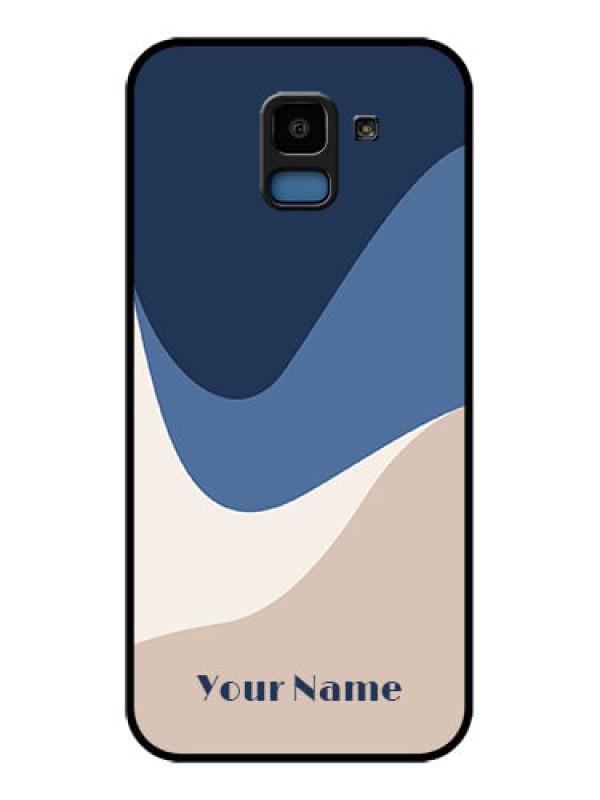 Custom Samsung Galaxy J6 Custom Glass Phone Case - Abstract Drip Art Design