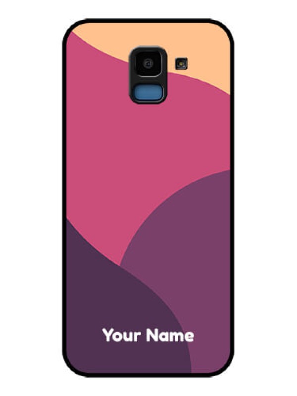 Custom Samsung Galaxy J6 Custom Glass Phone Case - Mixed Multi - Colour Abstract Art Design
