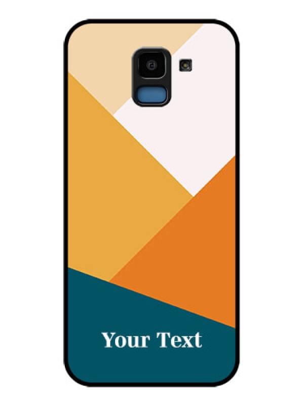 Custom Samsung Galaxy J6 Custom Glass Phone Case - Stacked Multi - Colour Design