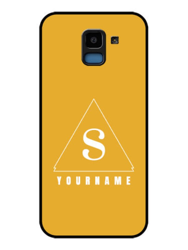 Custom Samsung Galaxy J6 Custom Glass Phone Case - Simple Triangle Design