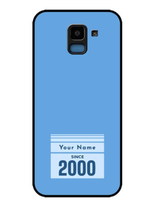 Custom Samsung Galaxy J6 Custom Glass Phone Case - Custom Year Of Birth Design