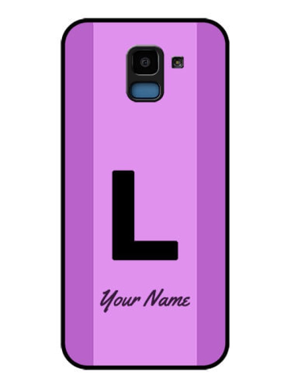 Custom Samsung Galaxy J6 Custom Glass Phone Case - Tricolor Custom Text Design