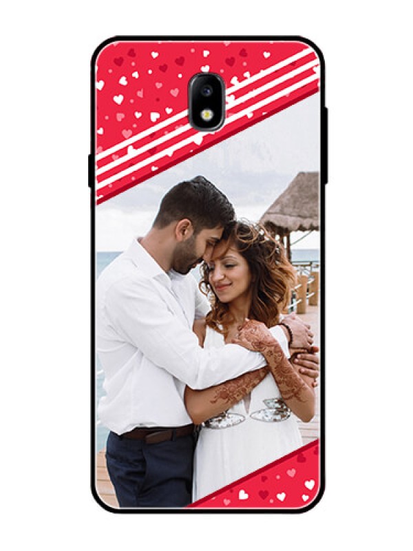 Custom Galaxy J7 Pro Custom Glass Mobile Case  - Valentines Gift Design
