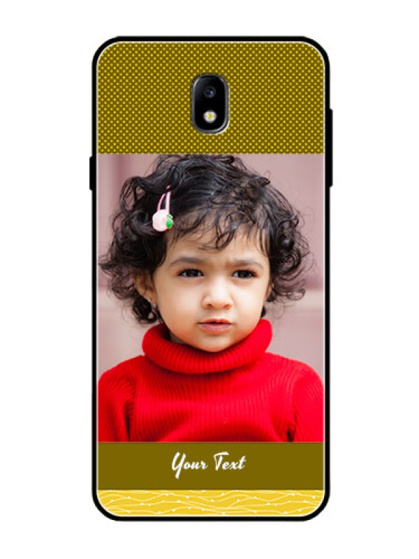 Custom Galaxy J7 Pro Custom Glass Phone Case  - Simple Green Color Design