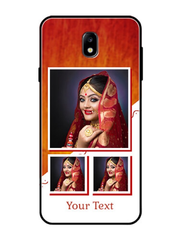 Custom Galaxy J7 Pro Custom Glass Phone Case  - Wedding Memories Design  
