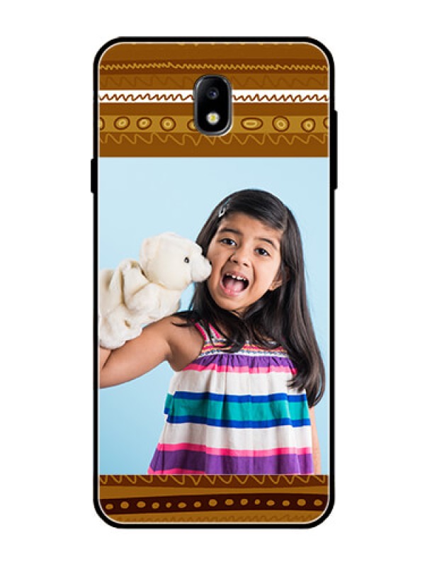 Custom Galaxy J7 Pro Custom Glass Phone Case  - Friends Picture Upload Design 