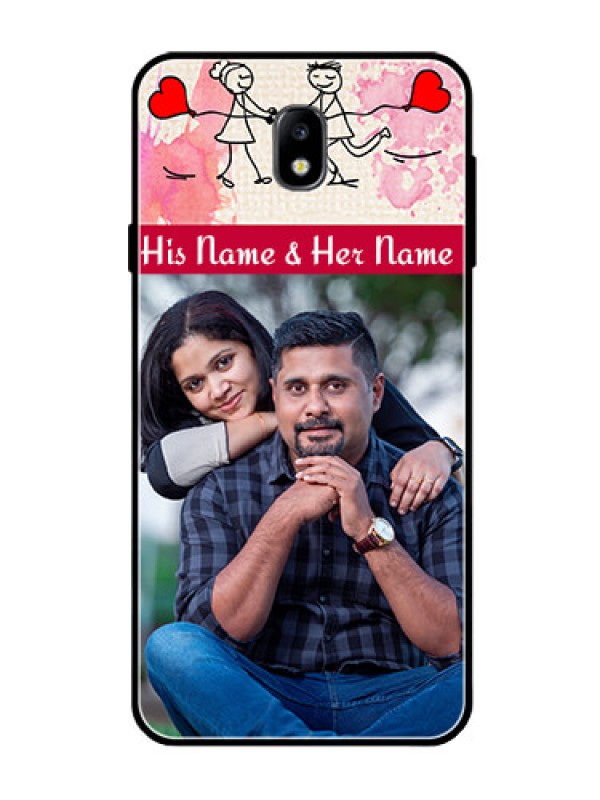 Custom Galaxy J7 Pro Photo Printing on Glass Case  - You and Me Case Design