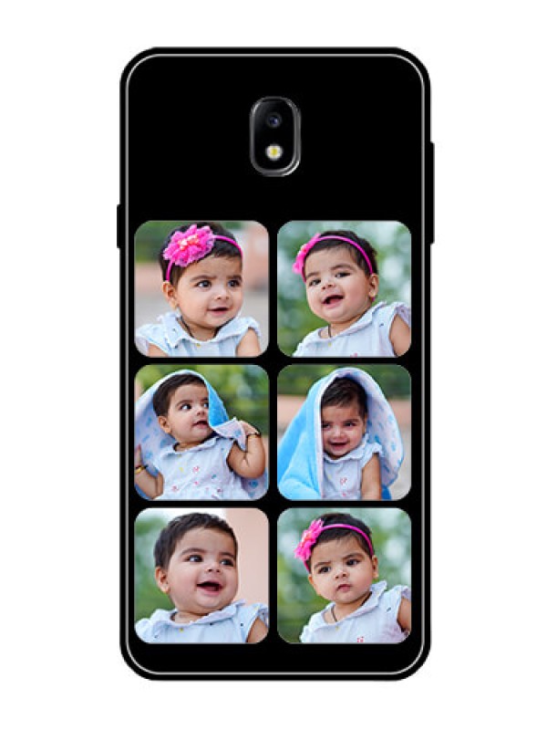 Custom Galaxy J7 Pro Photo Printing on Glass Case  - Multiple Pictures Design