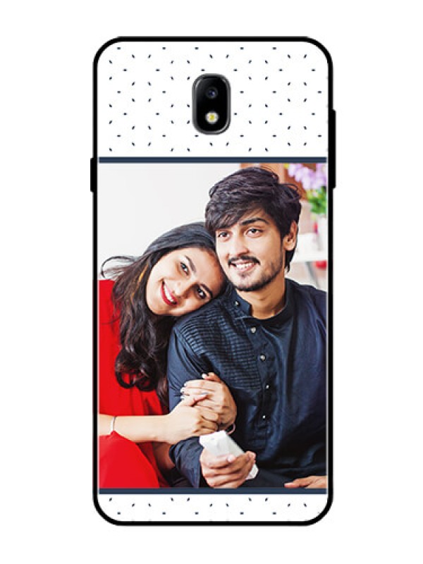 Custom Galaxy J7 Pro Personalized Glass Phone Case  - Premium Dot Design