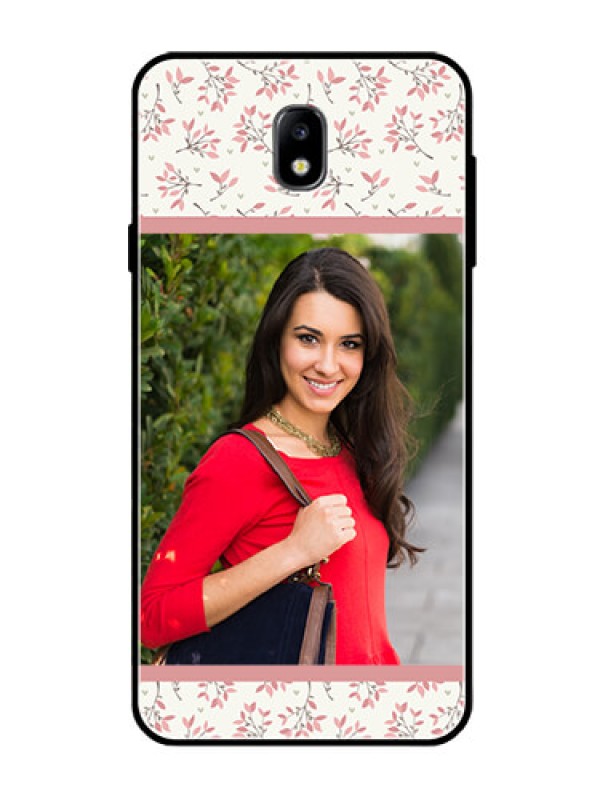 Custom Galaxy J7 Pro Custom Glass Phone Case  - Premium Floral Design