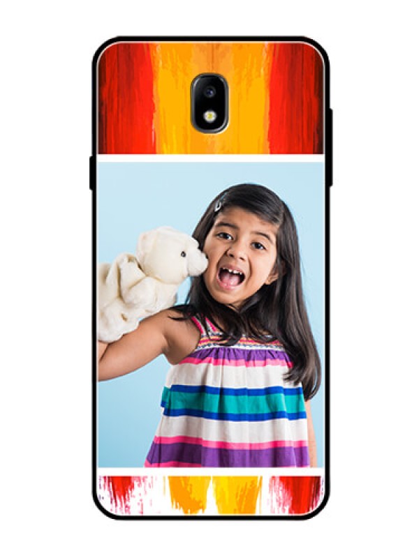 Custom Galaxy J7 Pro Personalized Glass Phone Case  - Multi Color Design