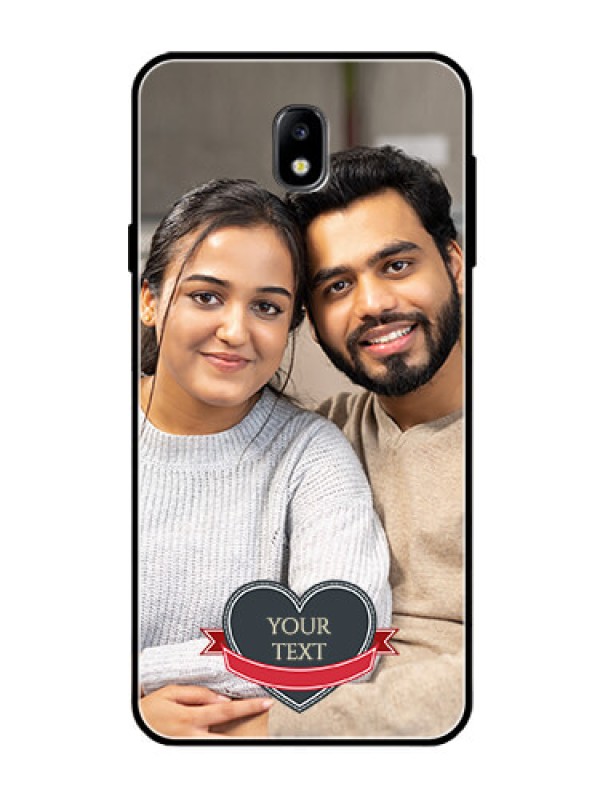 Custom Galaxy J7 Pro Custom Glass Phone Case  - Just Married Couple Design