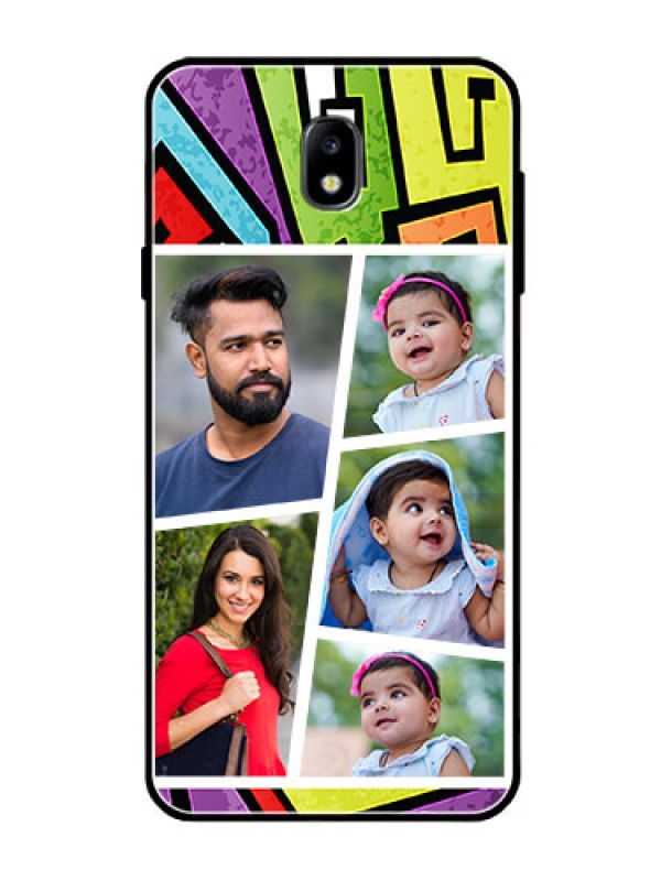 Custom Galaxy J7 Pro Custom Glass Phone Case  - Graffiti pattern Design