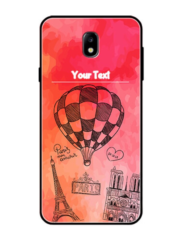 Custom Galaxy J7 Pro Custom Glass Phone Case  - Paris Theme Design