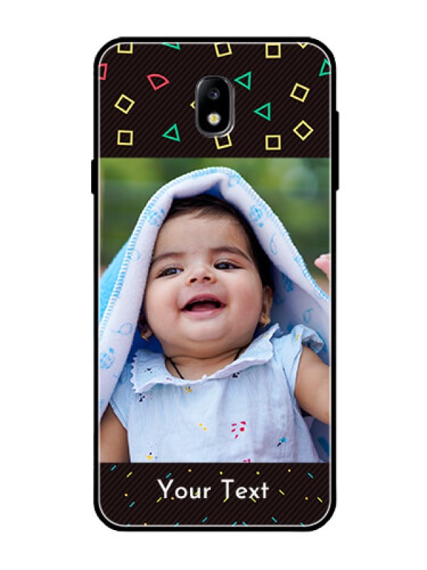 Custom Galaxy J7 Pro Custom Glass Phone Case  - with confetti birthday design