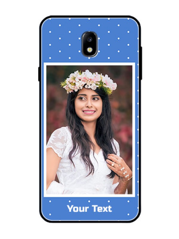 Custom Galaxy J7 Pro Photo Printing on Glass Case  - Polka dots design