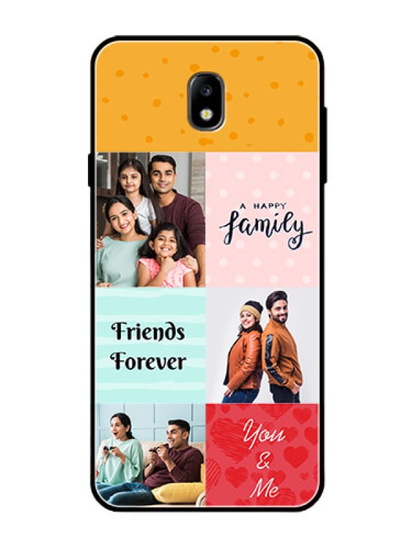 Custom Galaxy J7 Pro Personalized Glass Phone Case  - Images with Quotes Design