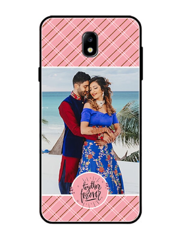 Custom Galaxy J7 Pro Personalized Glass Phone Case  - Together Forever Design